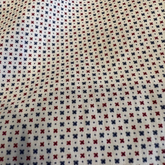 Abercrombie & Fitch Men's XS White with red/blue pattern Long Sleeve Button down - Picture 6 of 8